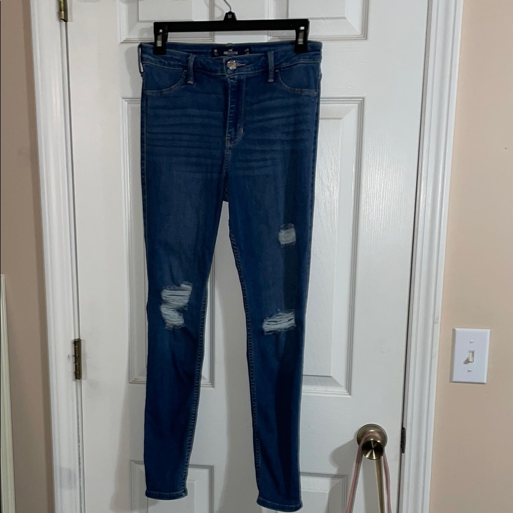Women's hollister Distressed High rise Jeans legging jegging 29/28 9 regular